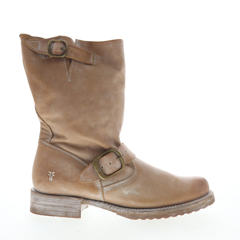 Frye Veronica Short 70326 Womens Brown Leather Adjustable Strap Engineer Boots