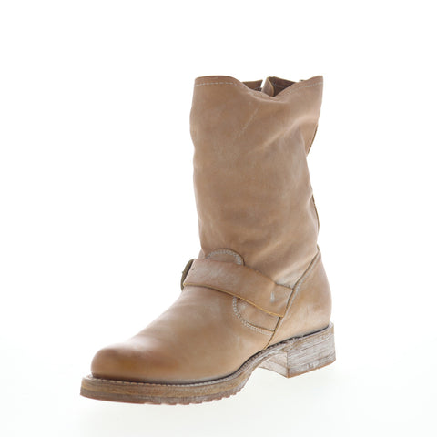 Frye Veronica Short 70326 Womens Brown Leather Adjustable Strap Engineer Boots