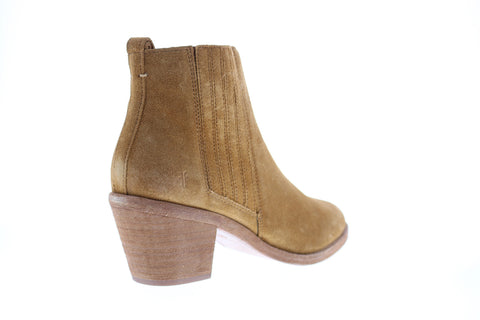 Frye Alton Chelsea 70349 Womens Brown Suede Zipper Booties Boots