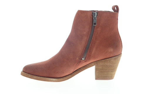 Frye Alton Chelsea 70349 Womens Red Suede Zipper Booties Boots