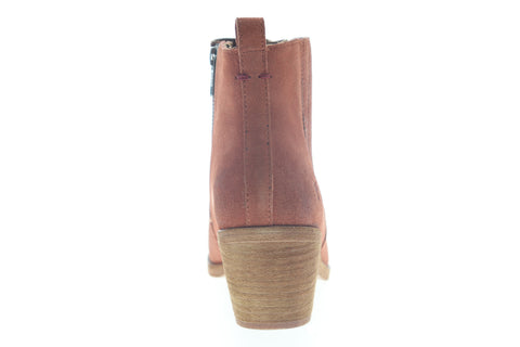 Frye Alton Chelsea 70349 Womens Red Suede Zipper Booties Boots