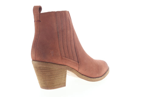 Frye Alton Chelsea 70349 Womens Red Suede Zipper Booties Boots