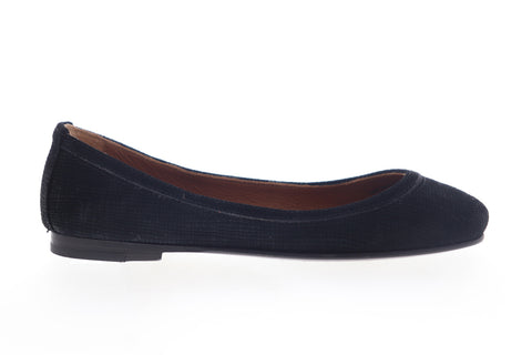 Frye Carson Ballet 70353 Womens Black Suede Slip On Flats Shoes