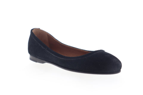 Frye Carson Ballet 70353 Womens Black Suede Slip On Flats Shoes