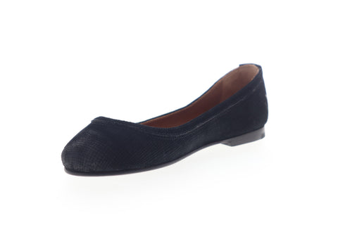 Frye Carson Ballet 70353 Womens Black Suede Slip On Flats Shoes