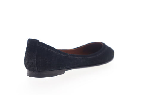 Frye Carson Ballet 70353 Womens Black Suede Slip On Flats Shoes