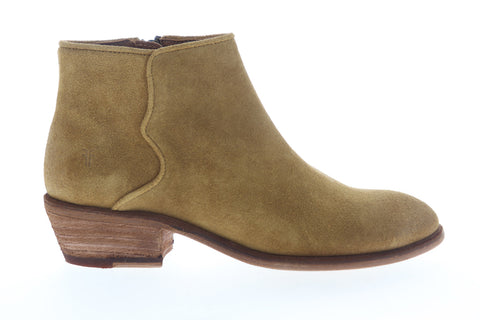 Frye Carson Piping Bootie 70354 Womens Brown Suede Zipper Booties Boots