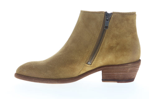 Frye Carson Piping Bootie 70354 Womens Brown Suede Zipper Booties Boots