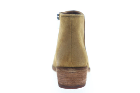 Frye Carson Piping Bootie 70354 Womens Brown Suede Zipper Booties Boots