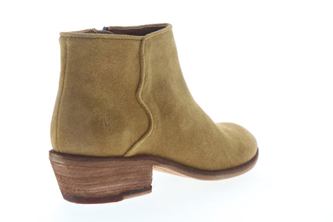 Frye Carson Piping Bootie 70354 Womens Brown Suede Zipper Booties Boots