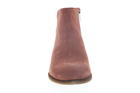 Frye Carson Piping Bootie 70354 Womens Red Suede Zipper Booties Boots