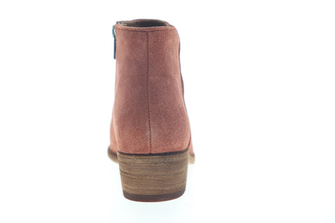 Frye Carson Piping Bootie 70354 Womens Red Suede Zipper Booties Boots
