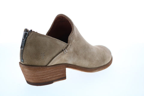 Frye Carson Shootie 70358 Womens Beige Suede Slip On Ankle & Booties Boots