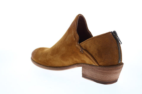 Frye Carson Shootie 70358 Womens Brown Suede Zipper Ankle & Booties Boots