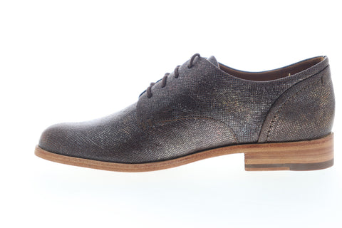 Frye Elyssa Oxford 70362 Womens Brown Leather Lace Up Oxford Flats Shoes