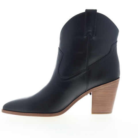 Frye Faye Concho Short Exotic Leather Womens Black Cowboy Western Boots