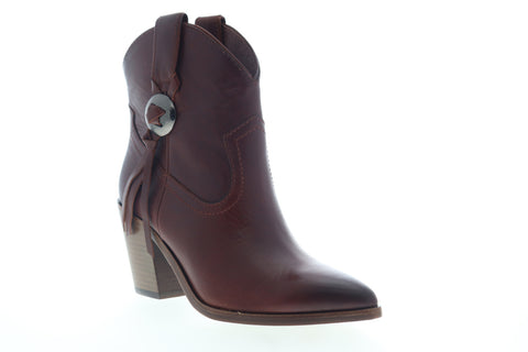 Frye Faye Concho Short Exotic Leather 70367 Womens Brown Cowboy Western Boots