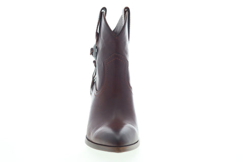 Frye Faye Concho Short Exotic Leather 70367 Womens Brown Cowboy Western Boots