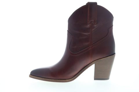 Frye Faye Concho Short Exotic Leather 70367 Womens Brown Cowboy Western Boots