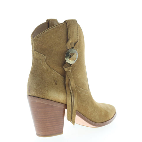 Frye Faye Concho Short 70368 Womens Brown Suede Casual Dress Boots Shoes