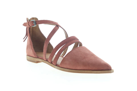 Frye Kenzie Moto Strappy 70379 Womens Pink Suede Strap Sports Sandals Shoes