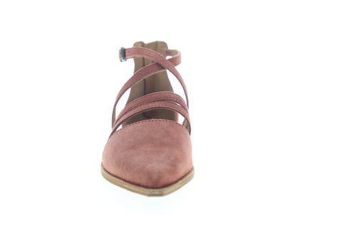 Frye Kenzie Moto Strappy 70379 Womens Pink Suede Strap Sports Sandals Shoes