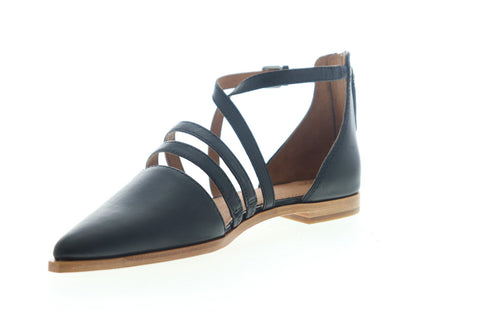 Frye Kenzie Moto Strappy 70381 Womens Black Suede Strap Sports Sandals Shoes