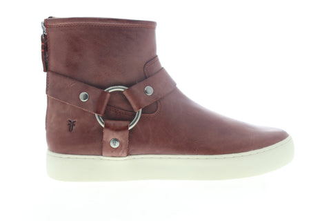 Frye Lena Harness Bootie 70387 Womens Red Leather Zipper Booties Boots