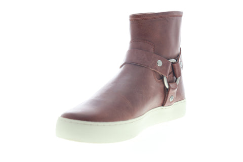 Frye Lena Harness Bootie 70387 Womens Red Leather Zipper Booties Boots
