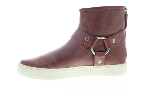 Frye Lena Harness Bootie 70387 Womens Red Leather Zipper Booties Boots