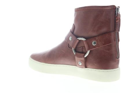 Frye Lena Harness Bootie 70387 Womens Red Leather Zipper Booties Boots