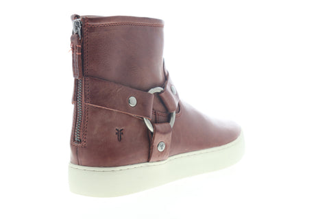 Frye Lena Harness Bootie 70387 Womens Red Leather Zipper Booties Boots