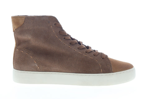 Frye Lena High Top 70389 Womens Brown Suede Lace Up Lifestyle Sneakers Shoes
