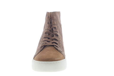 Frye Lena High Top 70389 Womens Brown Suede Lace Up Lifestyle Sneakers Shoes
