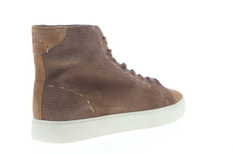 Frye Lena High Top 70389 Womens Brown Suede Lace Up Lifestyle Sneakers Shoes
