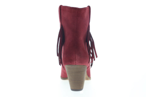 Frye Reed Showdown Stud Bootie 70401 Womens Burgundy Suede Booties Boots