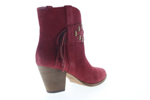 Frye Reed Showdown Stud Bootie 70401 Womens Burgundy Suede Booties Boots