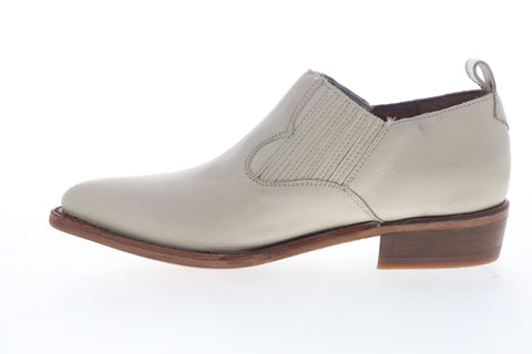 Frye Billy Shootie 70431 Womens Beige Tan Leather Slip On Booties Boots