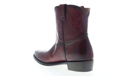 Frye Billy Short 70434 Womens Red Leather Slip On Casual Dress Boots Shoes