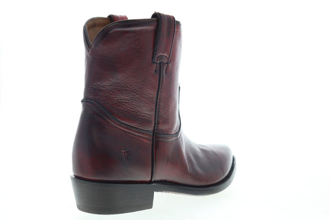 Frye Billy Short 70434 Womens Red Leather Slip On Casual Dress Boots Shoes