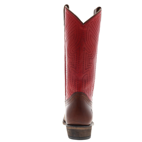 Frye Billy Stitch Pull On Exotic Leather Womens Red Cowboy Western Boots
