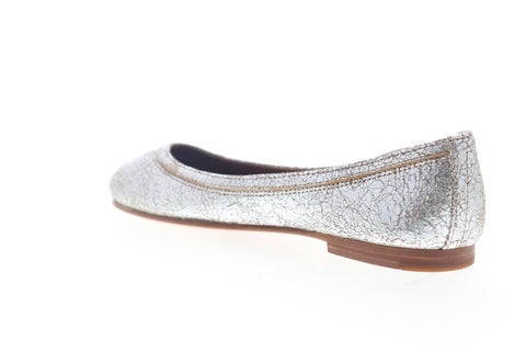 Frye Carson Ballet 70453 Womens Silver Leather Slip On Flats Ballet Shoes