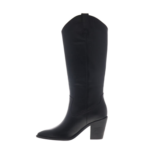 Frye Faye Pull On 70463 Womens Black Leather Knee High Boots