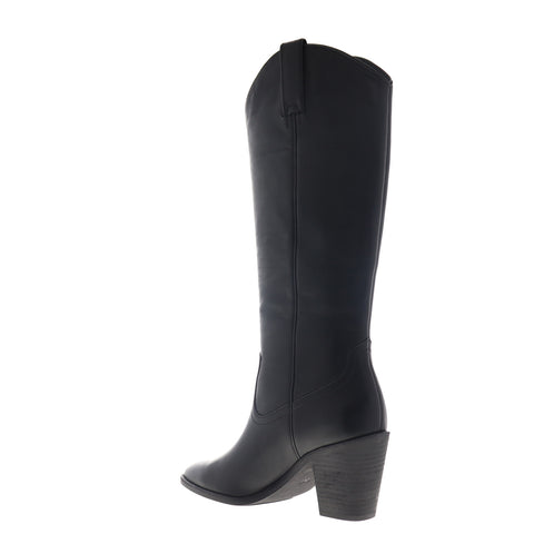 Frye Faye Pull On 70463 Womens Black Leather Knee High Boots