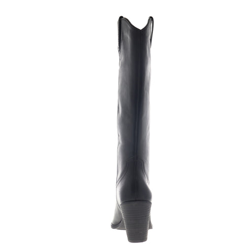 Frye Faye Pull On 70463 Womens Black Leather Knee High Boots