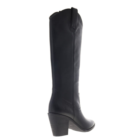 Frye Faye Pull On 70463 Womens Black Leather Knee High Boots