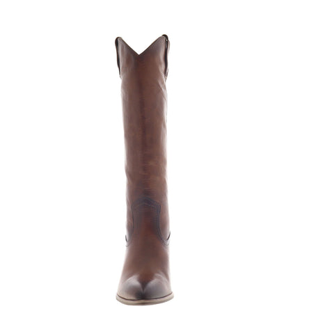 Frye Faye Pull On 70463 Womens Brown Leather Casual Dress Boots Shoes