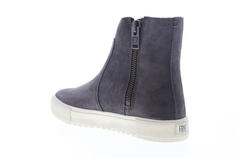 Frye Gia Lug Shearling Double Zip 70469 Womens Gray High Top Sneakers Shoes