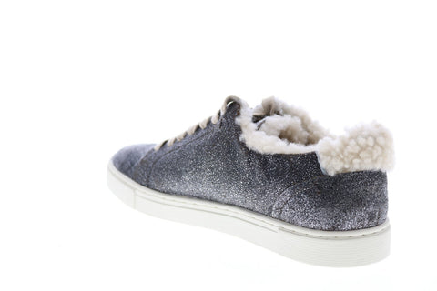 Frye Ivy Shearling Low Lace 70481 Womens Gray Lifestyle Sneakers Shoes