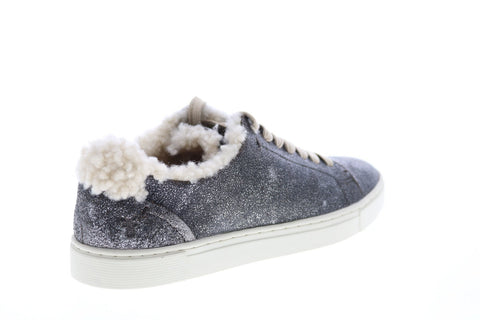 Frye Ivy Shearling Low Lace 70481 Womens Gray Lifestyle Sneakers Shoes